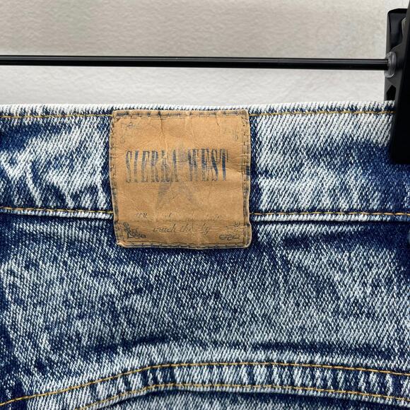 Vintage Sierra West High Rise Acid Wash Denim Handmade Lace Pearls Stars Jean - Picture 6 of 7